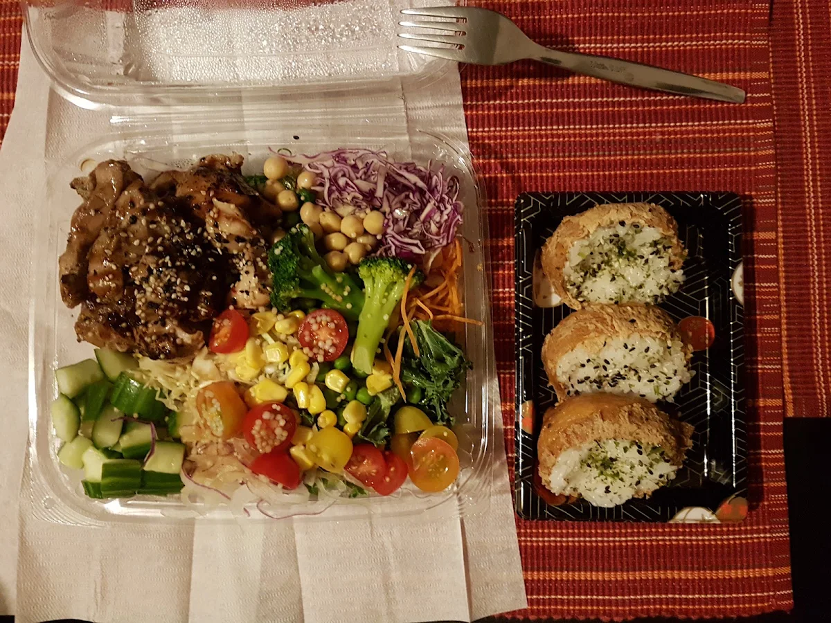 Chicken Teriyaki Poke Bowl Inari