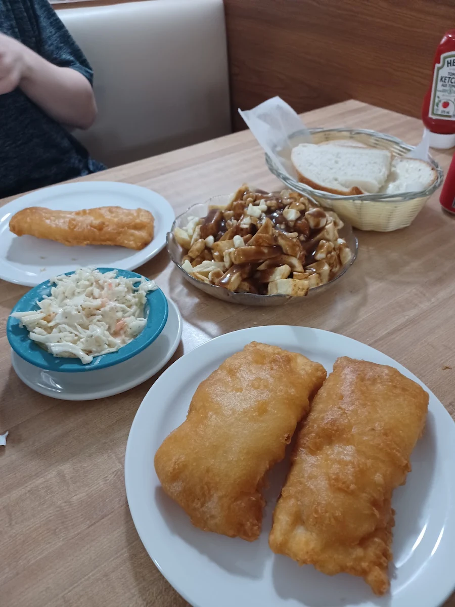 Halliburton Fish and Chips Upgrated to Large Poutine