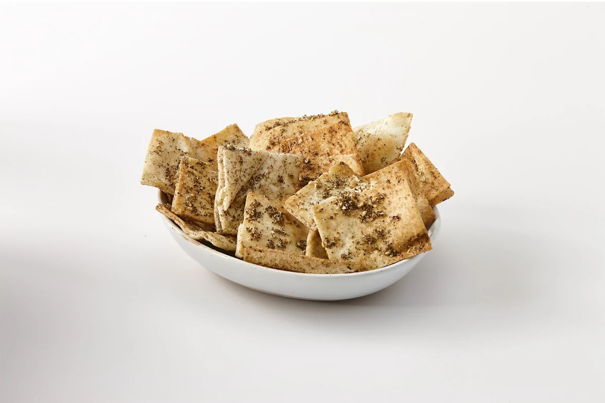 Chips de Pita Avec Sauce Pita Chips With Sauce