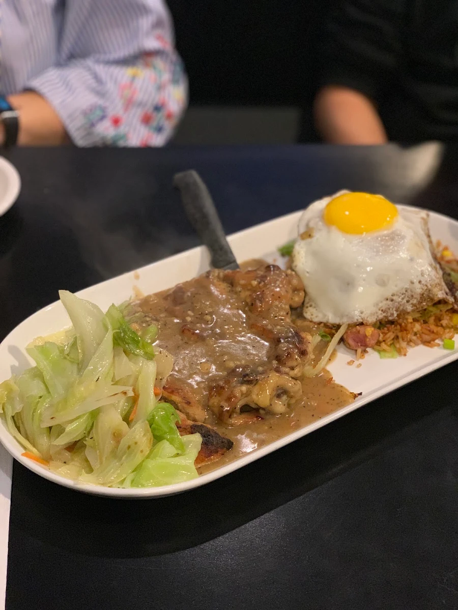 BBQ Pork & Egg Foo Young Rice