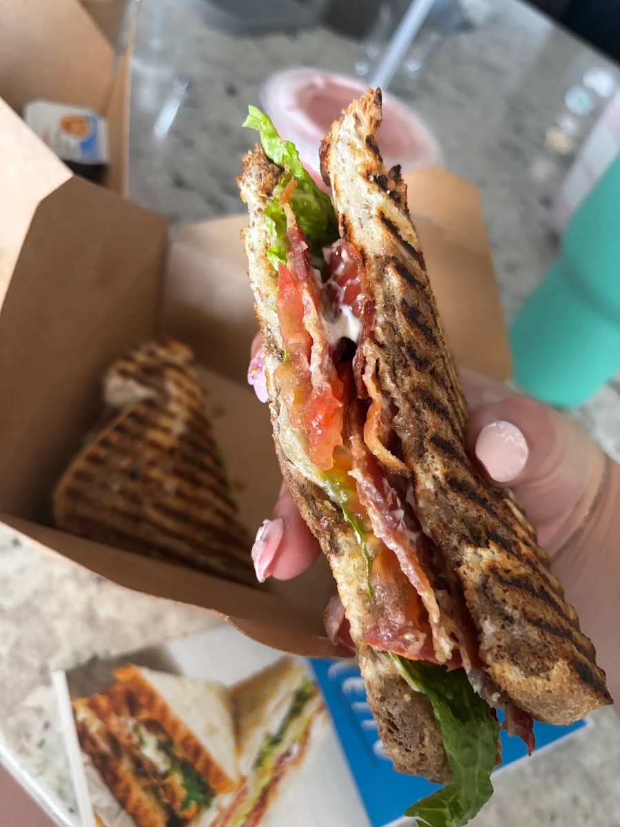 blt on Marble Rye Bread