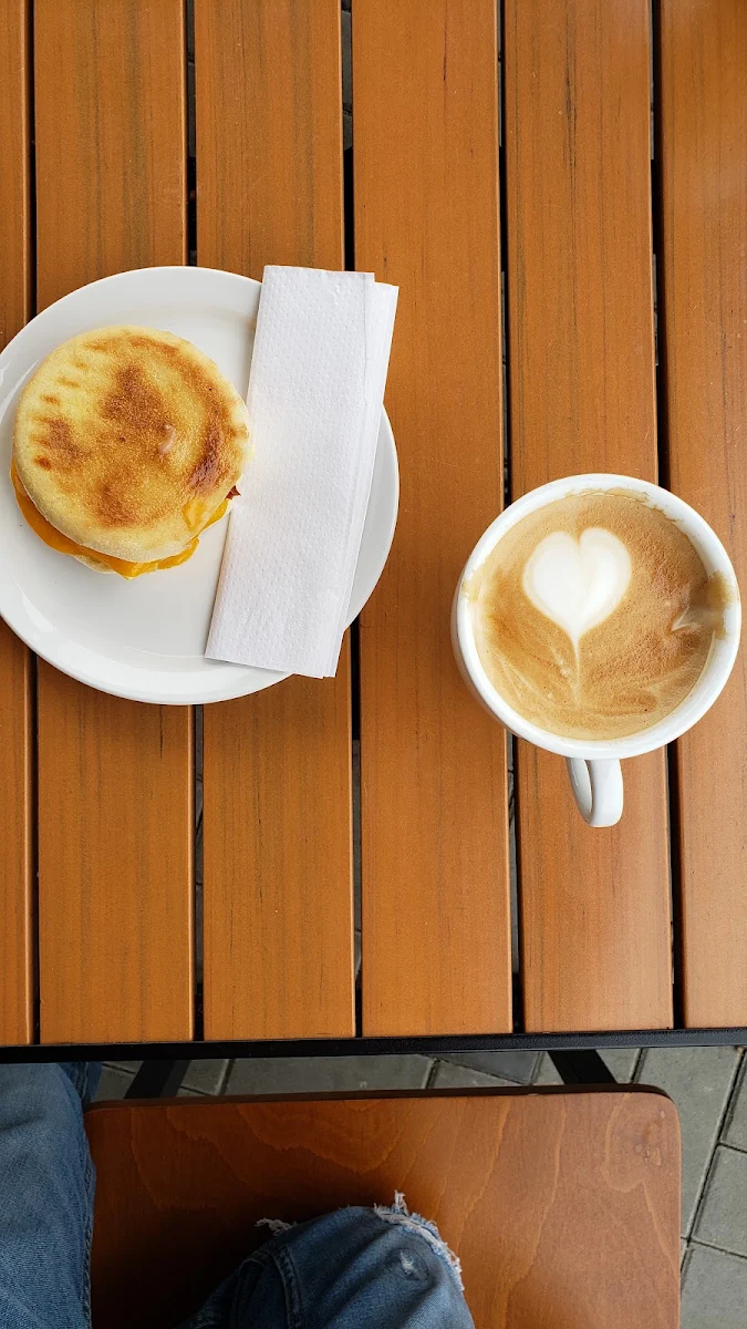 Toasted English Muffin with Egg Bacon and Cheese