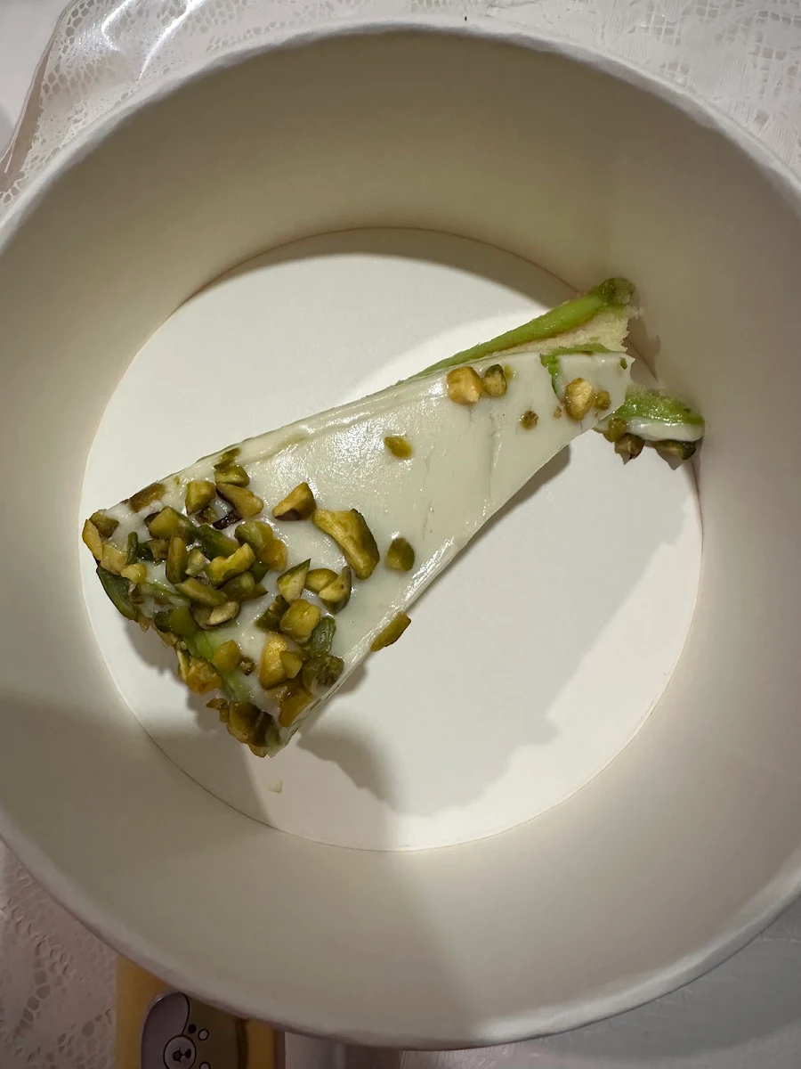 Pistachio Cake Slice