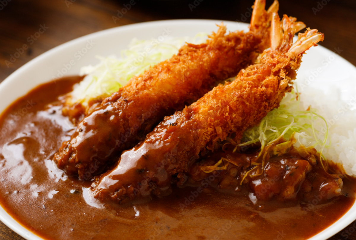 fried shrimp curry エビフライカレー halal