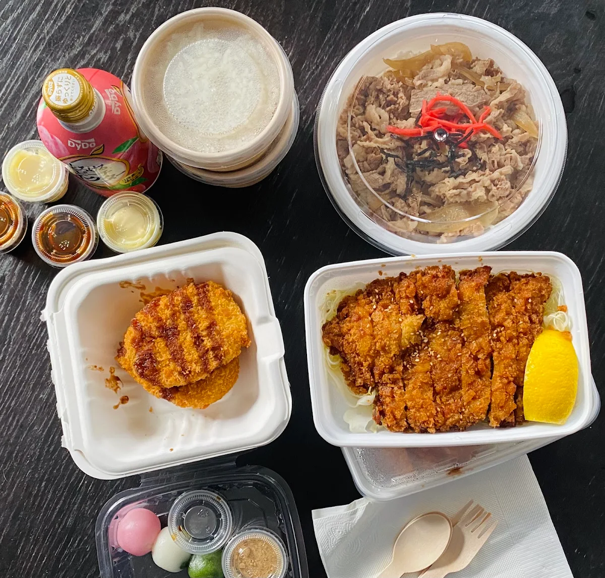 White Rice Beef Gyudon Korokke Pork Tonkatsu Hanami Dango