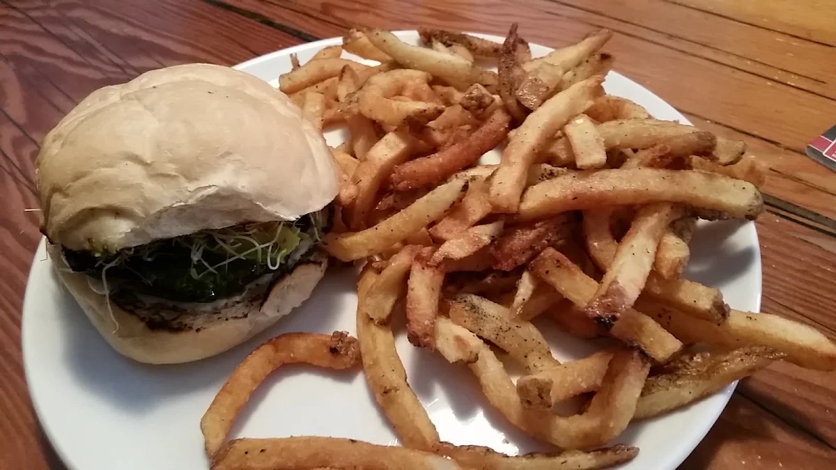 Mushroom Burger with Fries