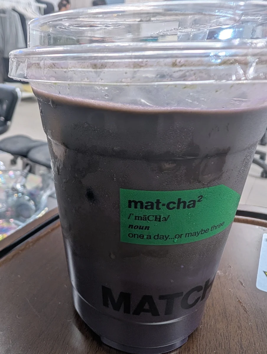 Iced Matcha Latte with Almond Milk