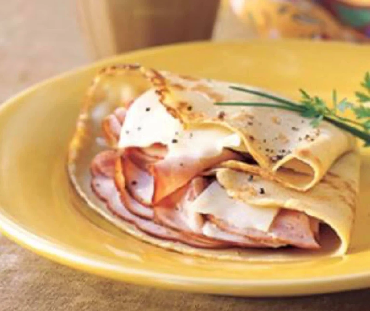 Black Forest Ham and Swiss Cheese Crêpe