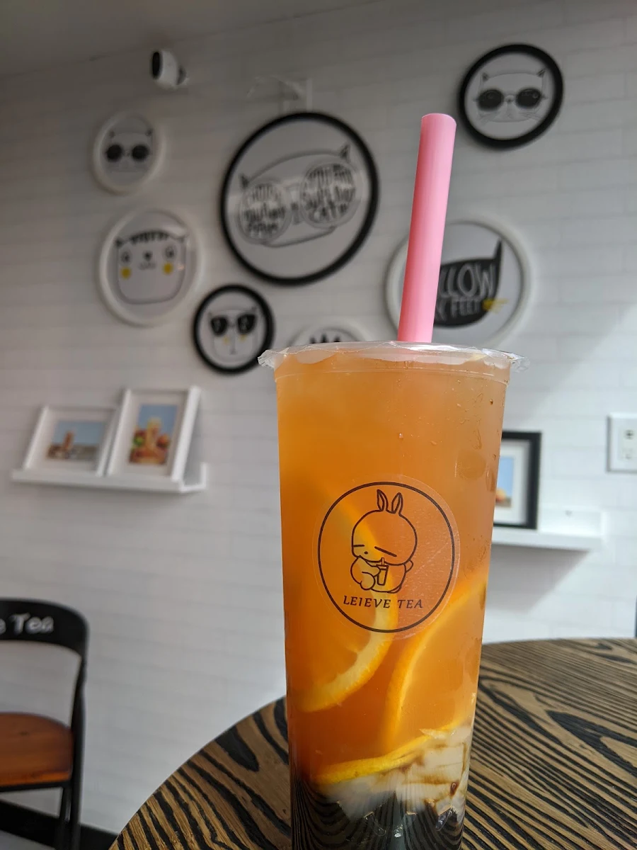 Passion Black Tea with Pearls and Lychee Jelly