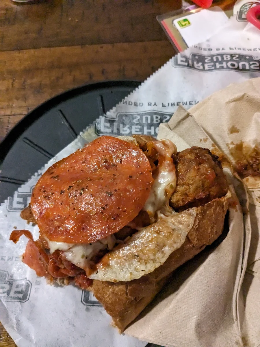 Meatball Pepperoni Pizza