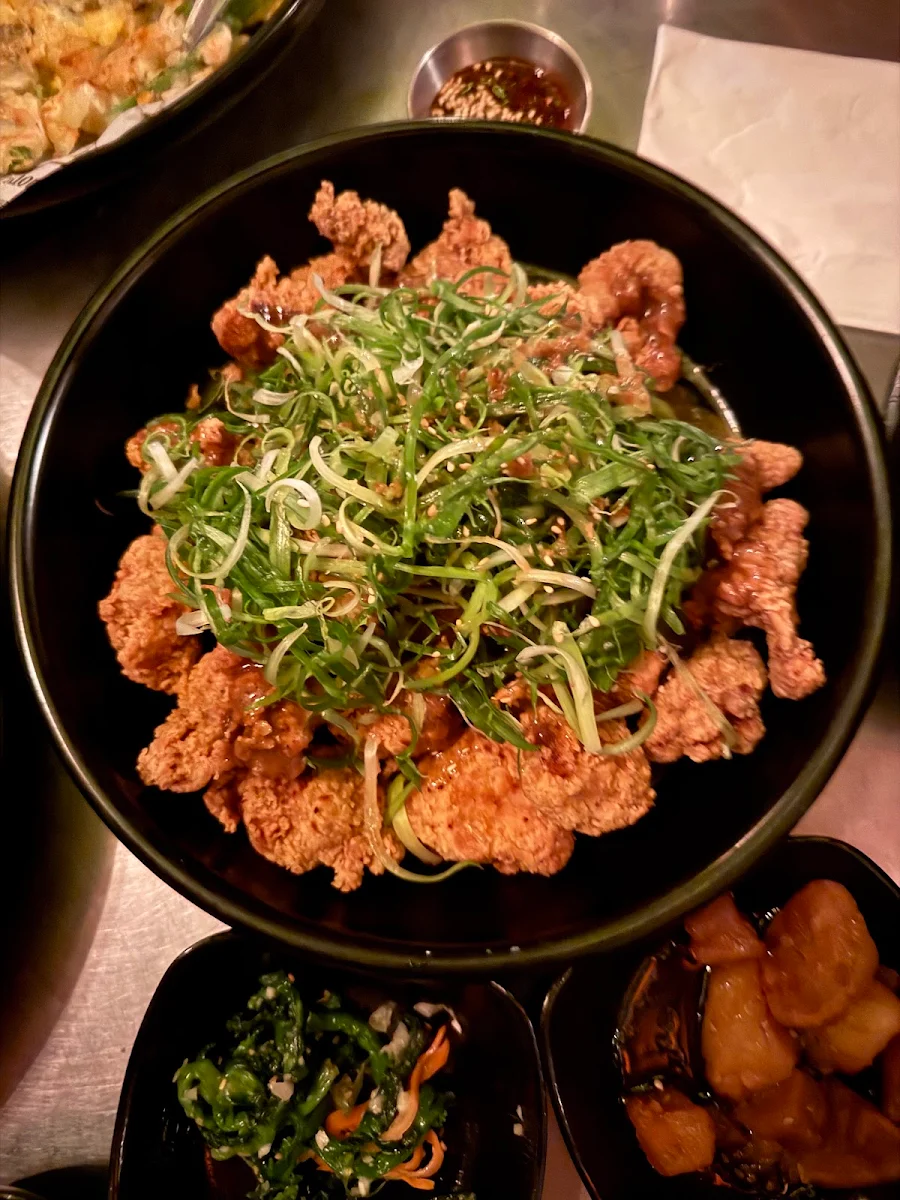 Fried Chicken with Green Onions