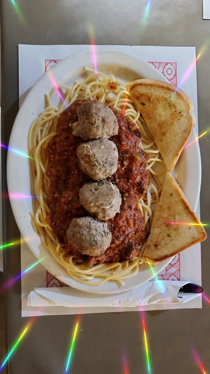 Spaghetti and Garlic Bread