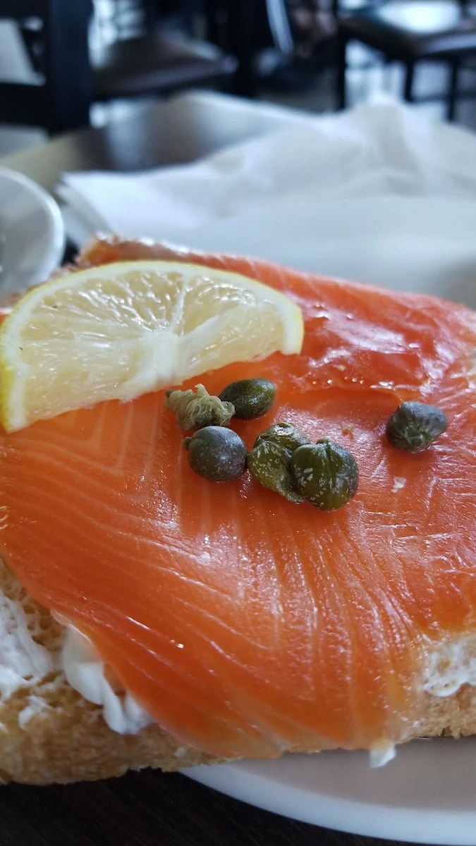 Smoked Salmon Bagel with Capers