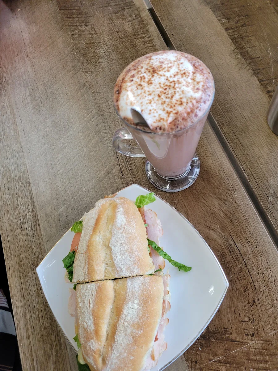 Club Sandwich & Hot Chocolate