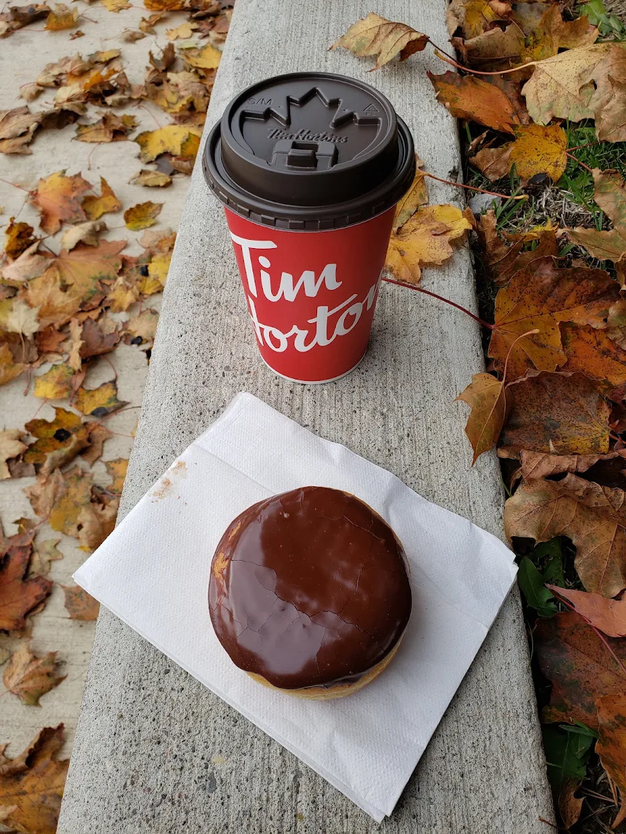 Boston Cream Donut and Medium Steeped Tea
