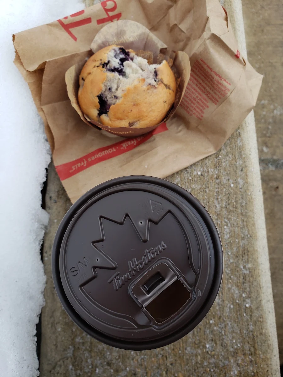 Steeped Tea and Blueberry Muffin