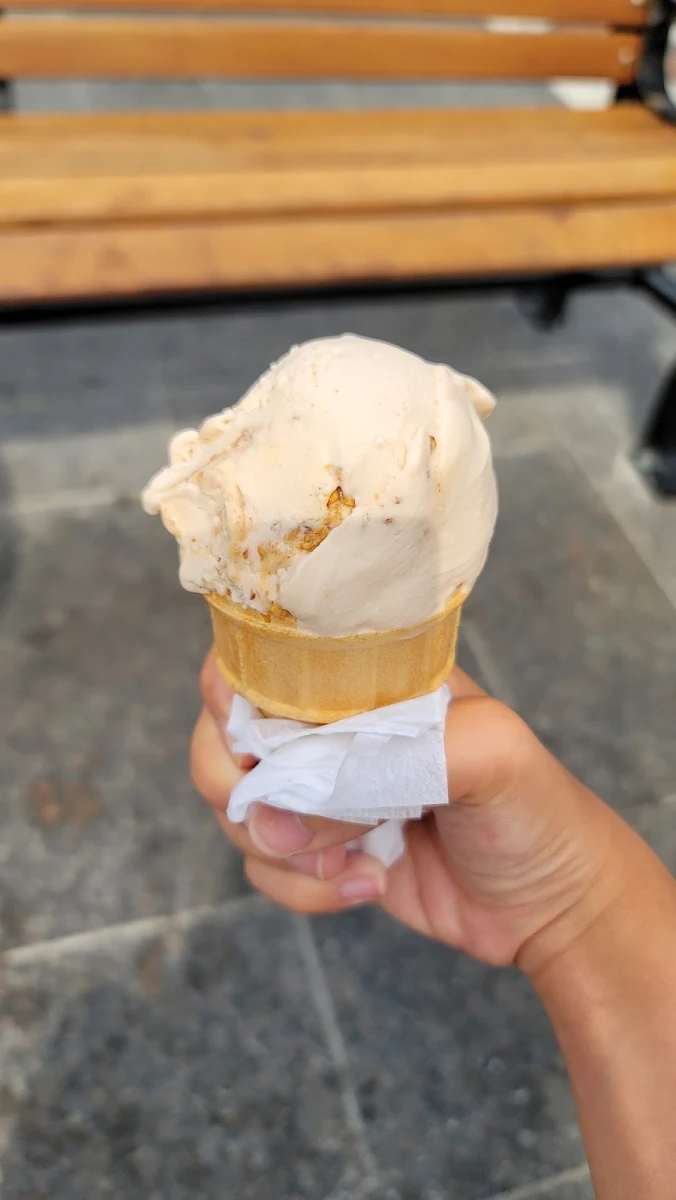 Hazelnut Ice Cream Cone