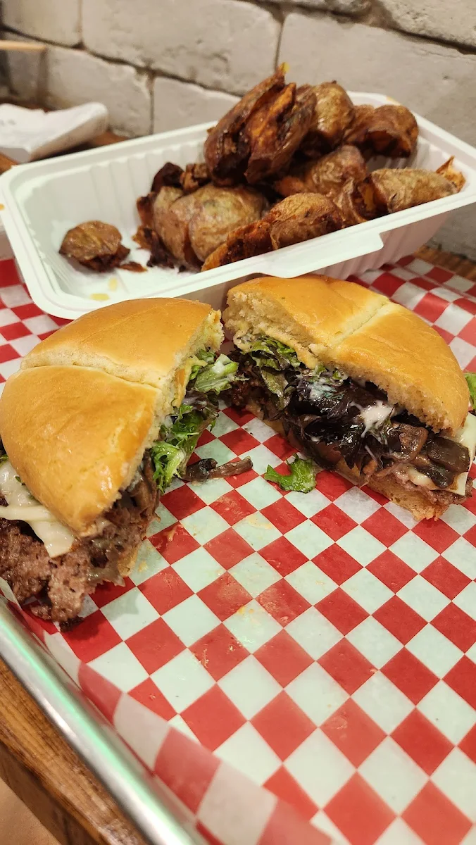 Mushroom Melt Burger