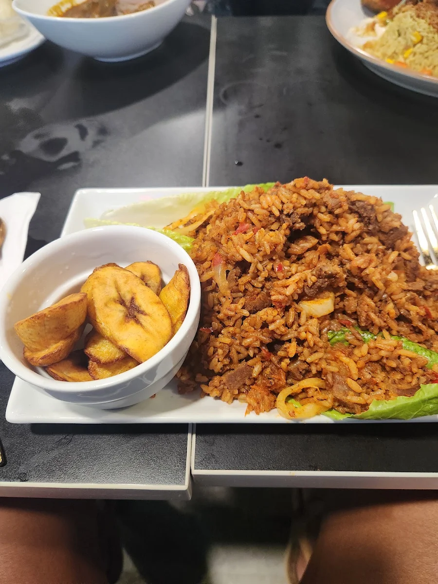 Jollof Rice and Plantains