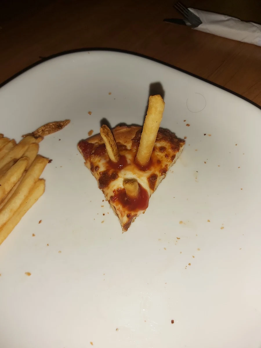Cheese Pizza and Fries