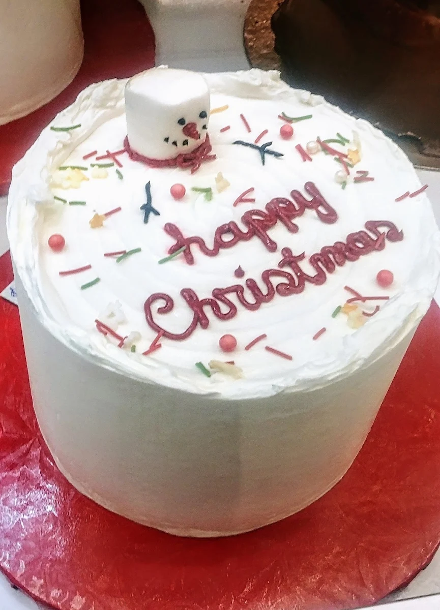 Christmas Snowman Cake