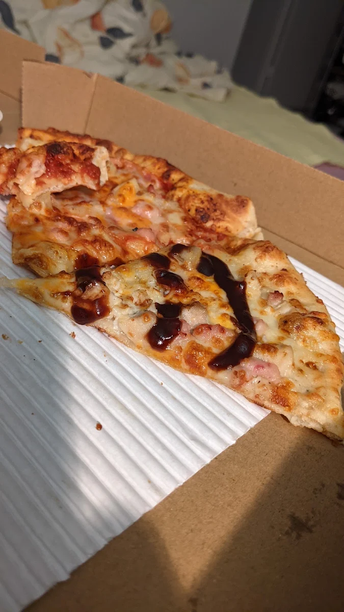 BBQ Chicken Pizza and Hawaiian