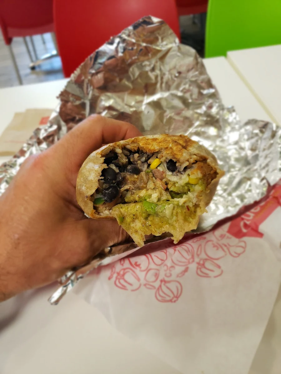 Flaming Grilled Chicken Burrito