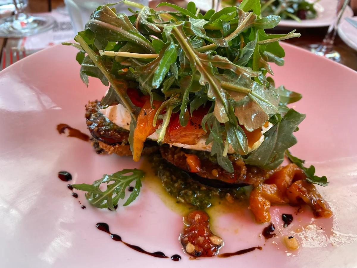 Whipped Goat Cheese Red Peppers Eggplant Parmigiana
