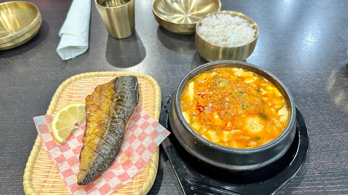 Grilled Mackerel and Seafood Doen Jang Jigae
