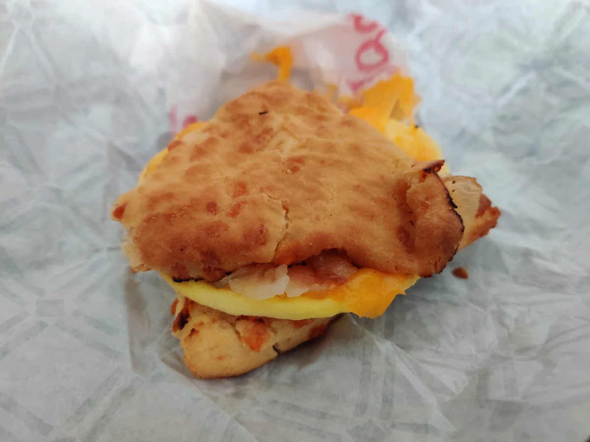 Cheese Tea Biscuit Breakfast Sandwich