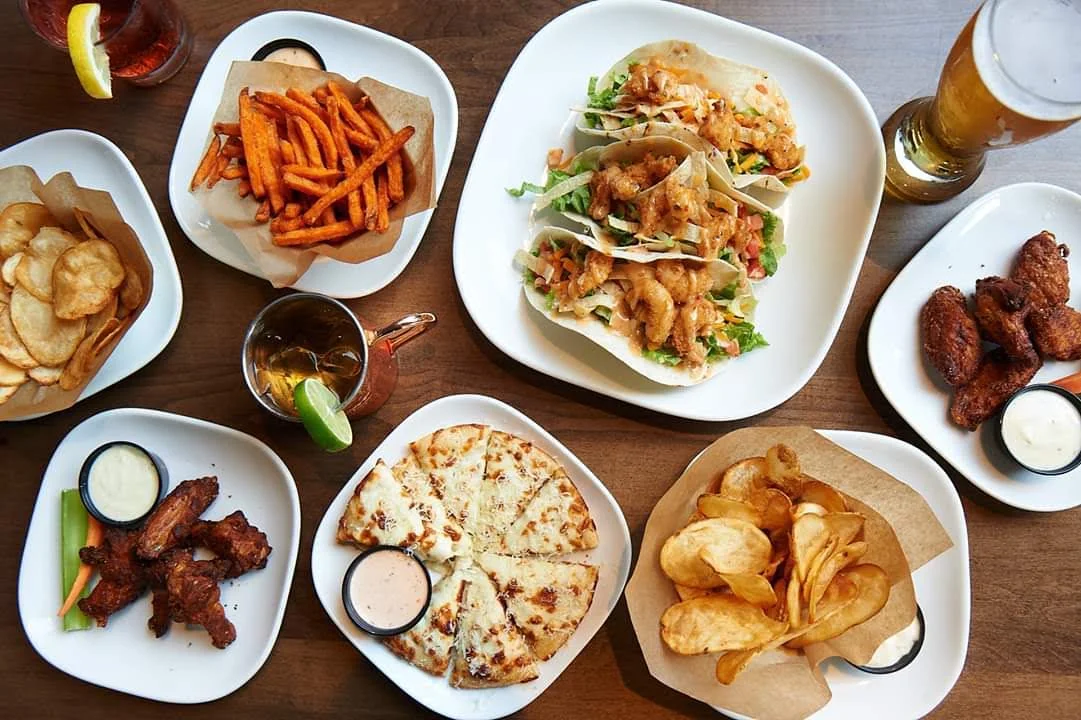 Bandera Bread Cactus Cut Wings Yam Fries & Shrimp Tacos