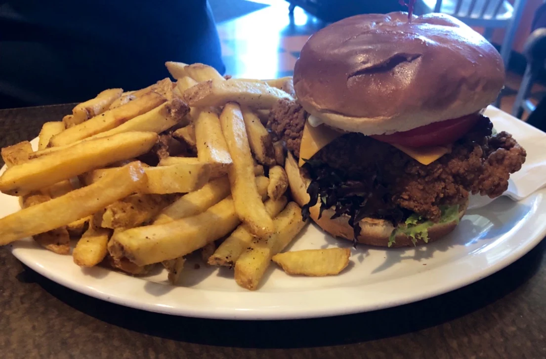 Club Sandwich and Fries