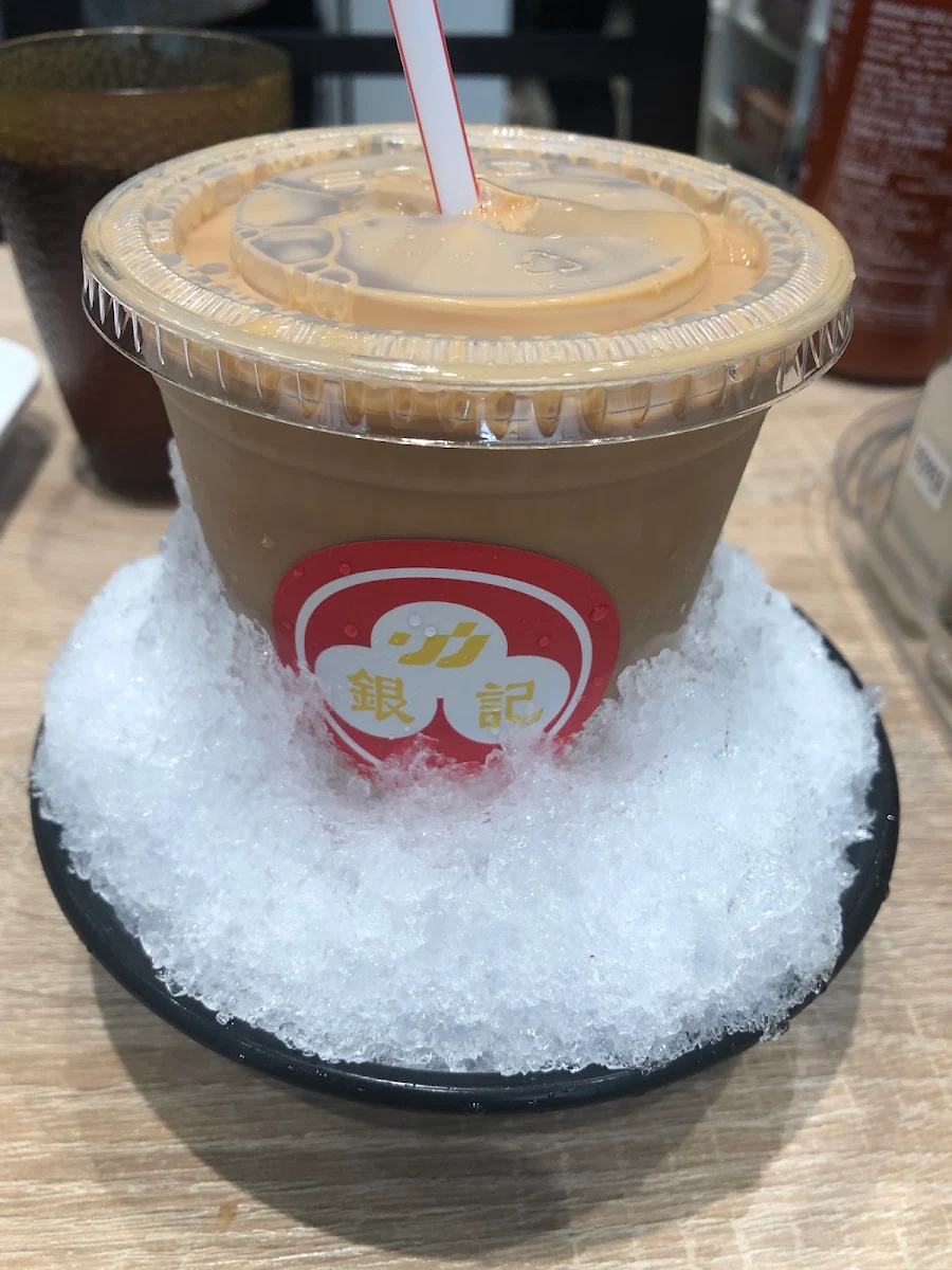 Red Bean Ice with HK Milk Tea