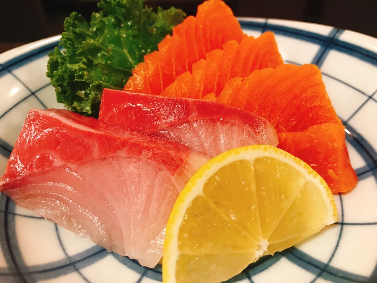 Salmon and Salmon Belly Sashimi