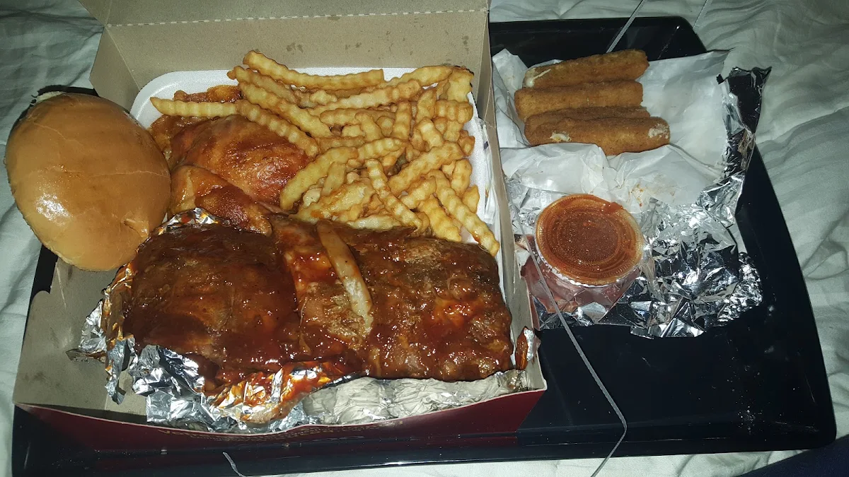 Ribs and Chicken with Cheese Sticks