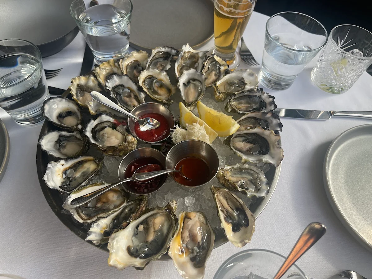 Fresh Oysters and Shrimp Cocktail