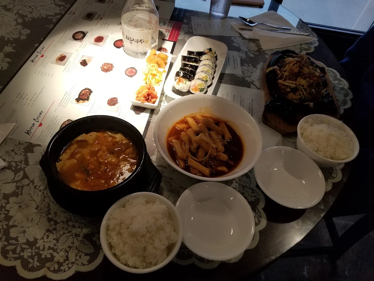 Tofu Soup Spicy Rice Cakes and Pork Belly