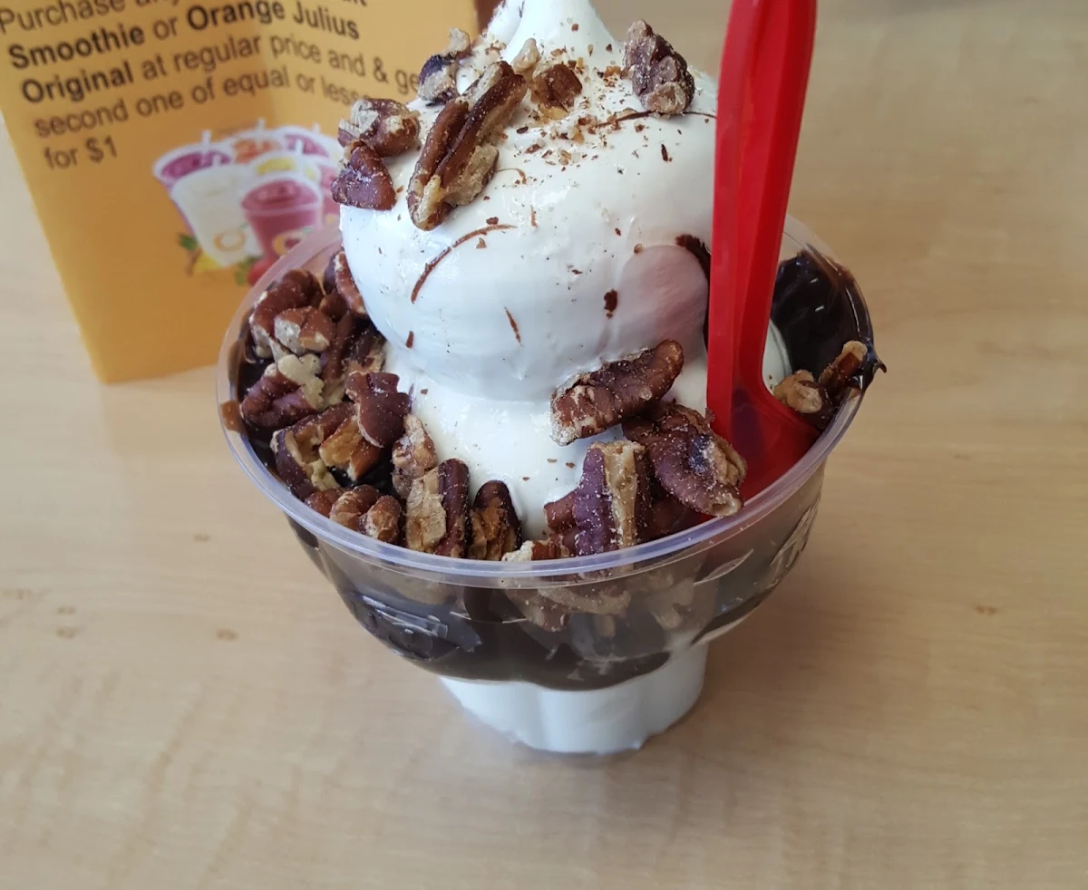 Hot Fudge Sundae with Pecans