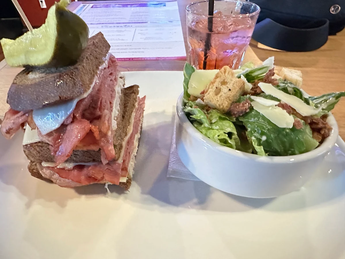 Reuben Sandwich and Salad