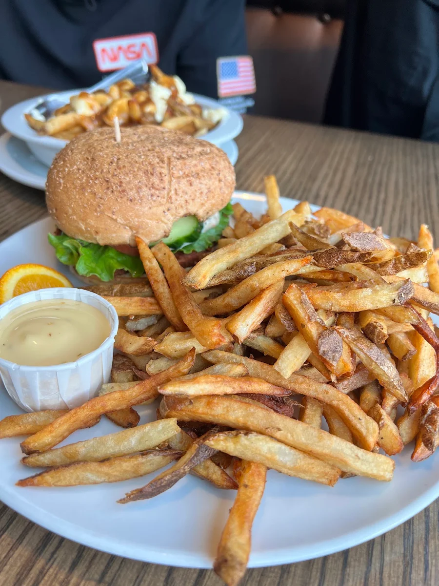 Vegan Patty Burger with Fries on the Side