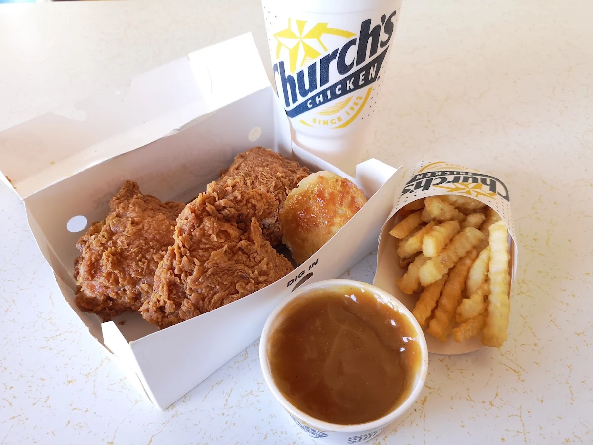 Three Piece Fried Chicken Meal