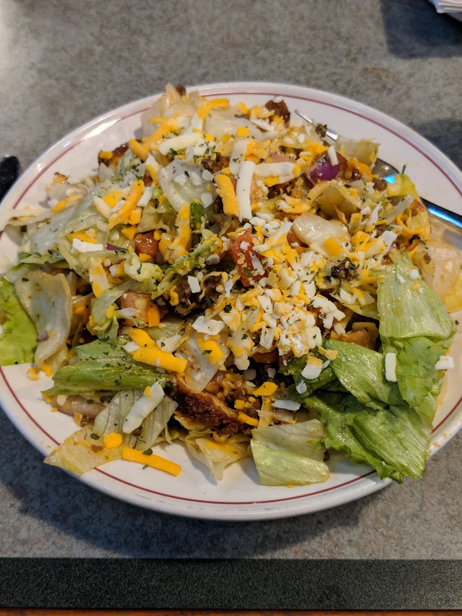 Taco Salad with Breaded Chicken