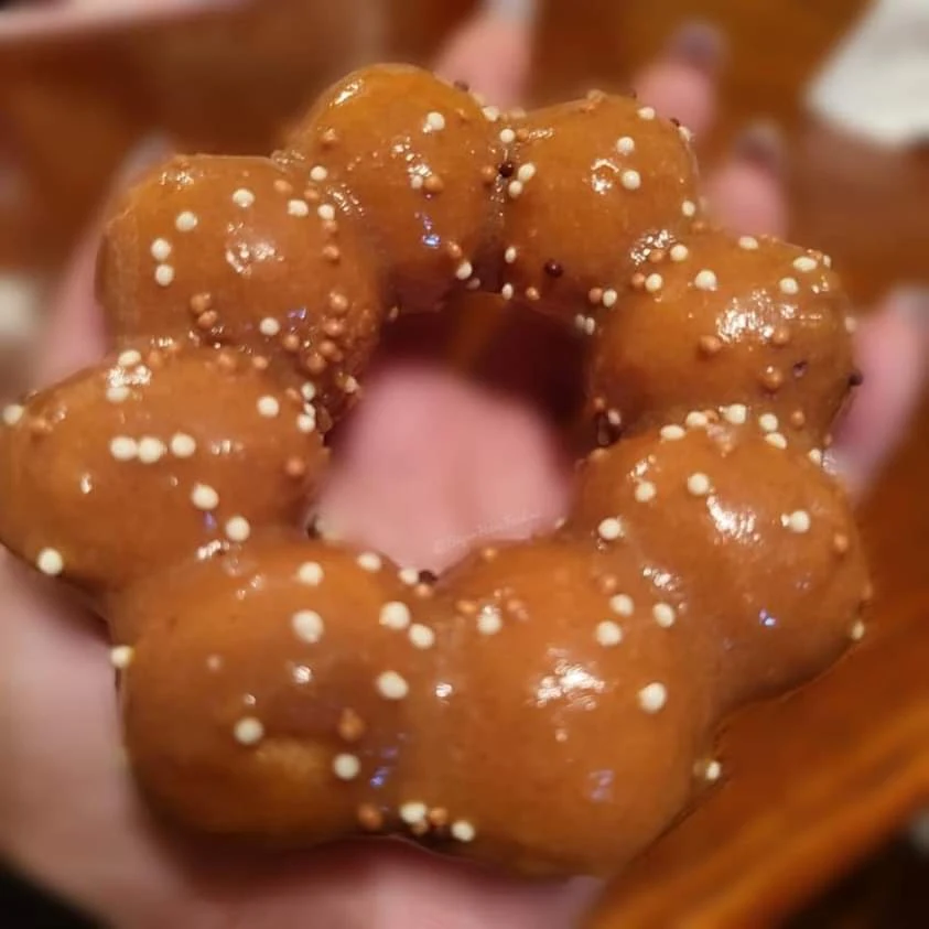 Milk Tea Mochi Donut