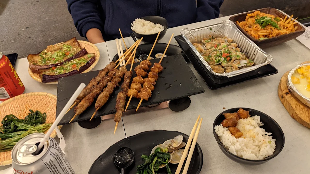 Totu Skewers with Chicken Soup
