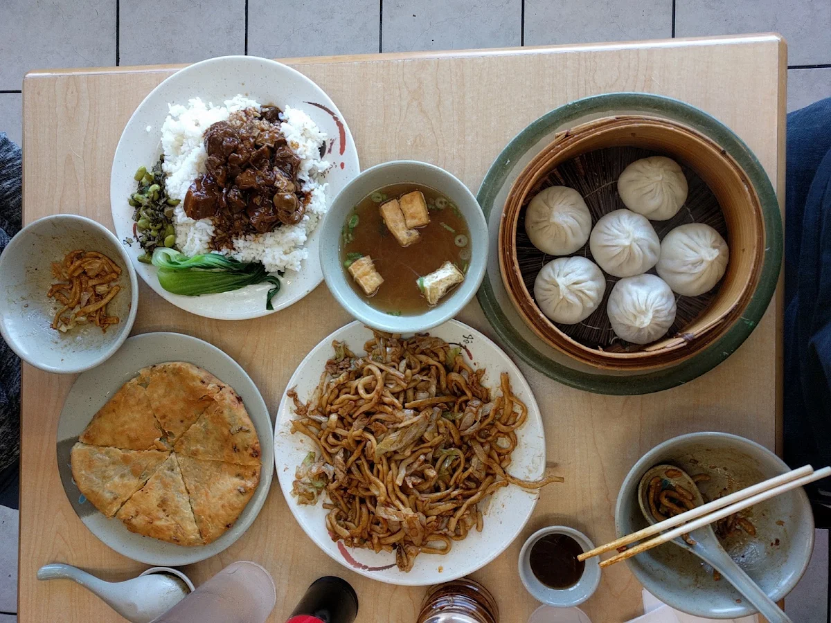 Xiao Long Bao Steamed Buns Fried Tofu and Vermicelli Soup