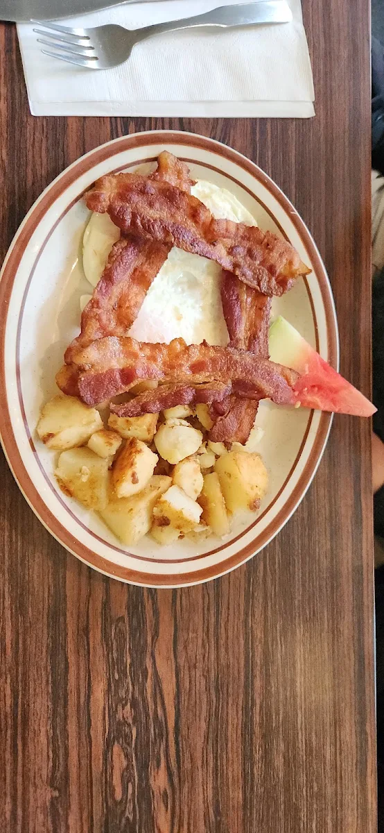 French Toast with Bacon Sausage or Ham