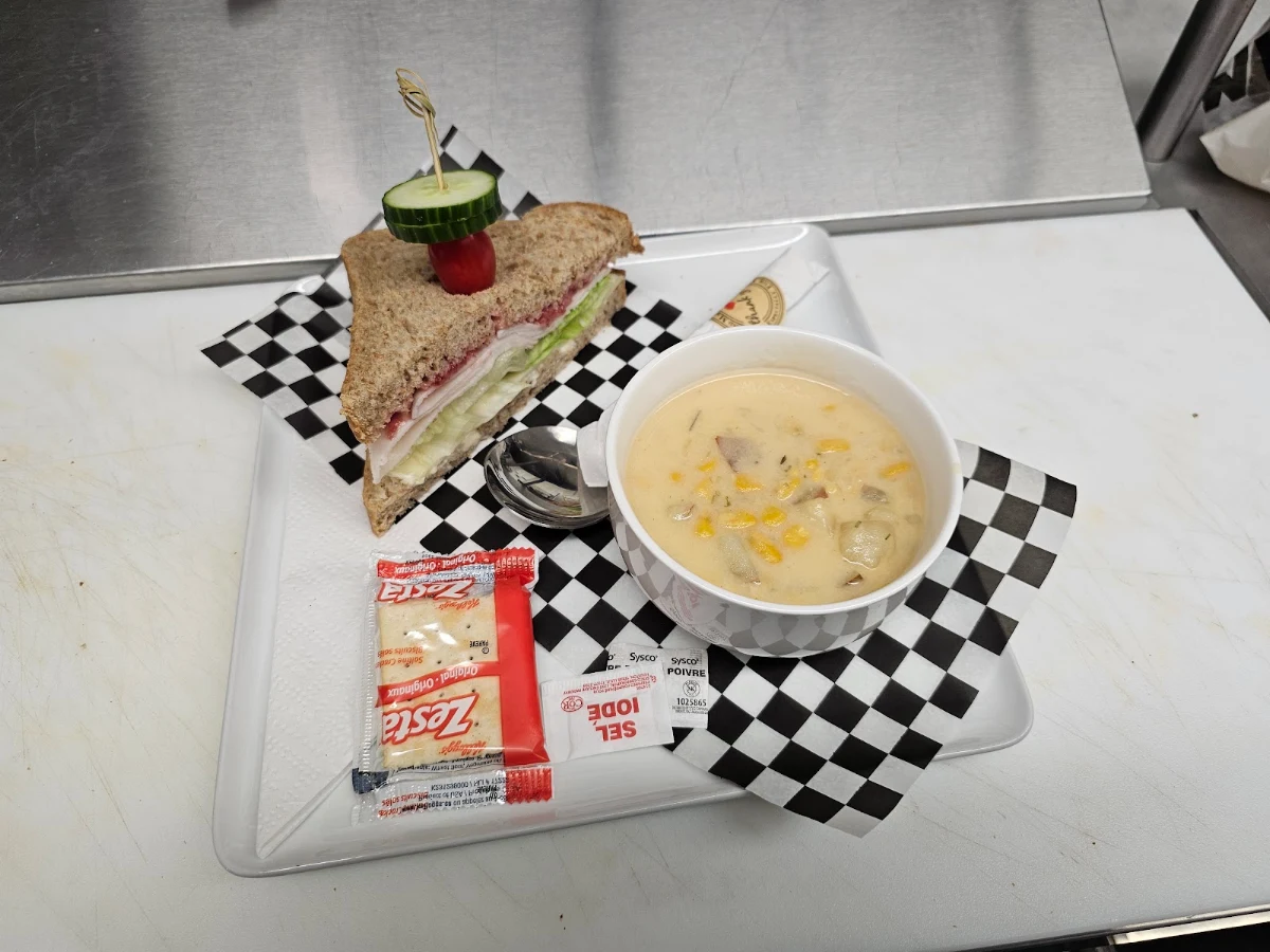 Cup of Soup and Sandwich