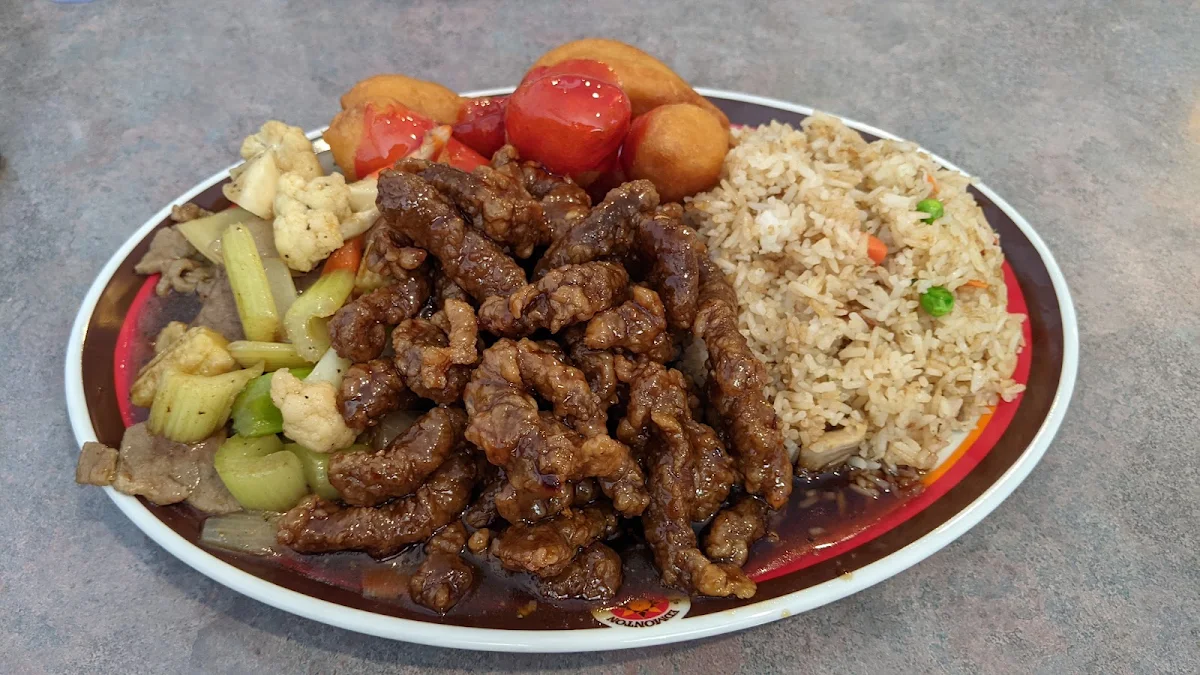 Chicken Fried Rice Ginger Beef Pepper Beef Deep Fried Shrimp
