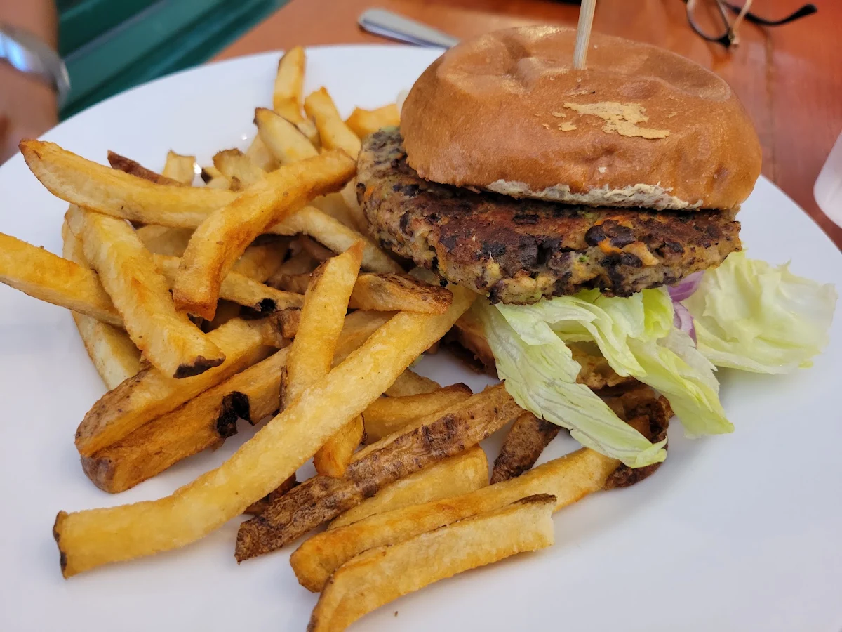 Veggie Burger and Fries