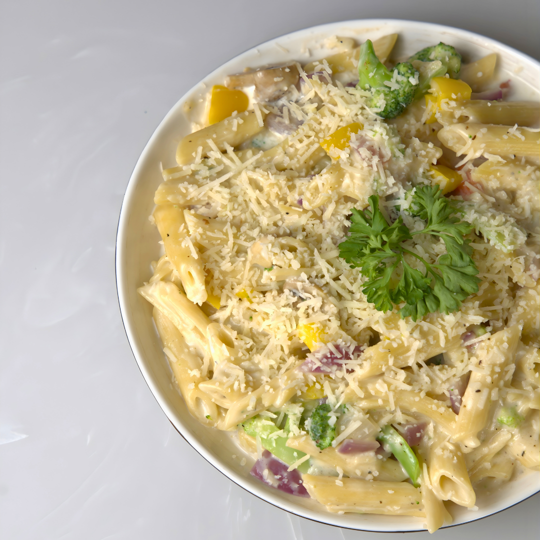 Veg Alfredo Pasta White Sauce